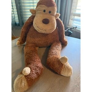 Jellycat London Bunglie Monkey Large Brown Shaggy Plush Stuffed Animal 32 Inch